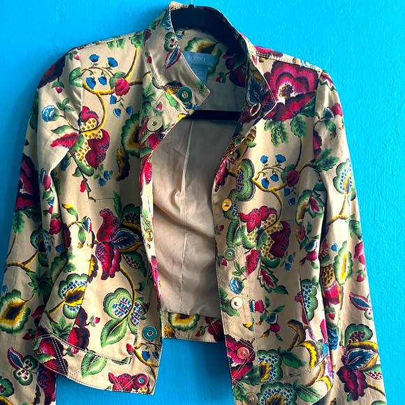 Eccoci ~ Beautiful Floral Print Jacket SIZE 0 - Picture 2 of 15